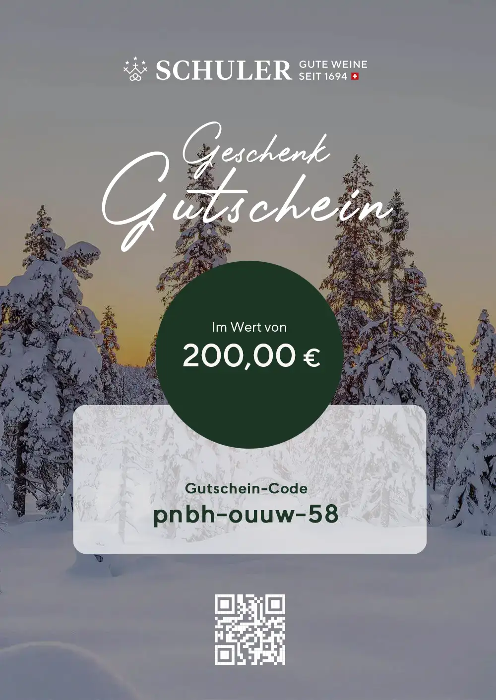 Geschenk-Gutschein 200 €